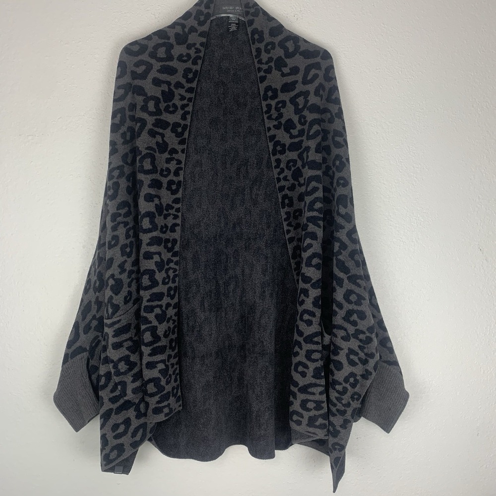 Barefoot Dreams Sweater Womens XXS/XS Cozychic Ultra Lite Blanket Wrap Leopard